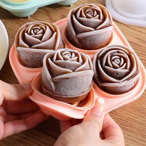 Teddy Bear & Rose Ice Mold