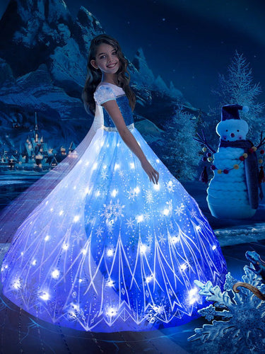 Light Up Snow Princess Costume