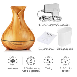 Essential Oil Diffuser & Humidifier For Ultrasonic Aromatherapy