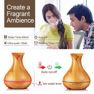 Essential Oil Diffuser & Humidifier For Ultrasonic Aromatherapy