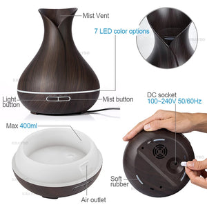 Essential Oil Diffuser & Humidifier For Ultrasonic Aromatherapy