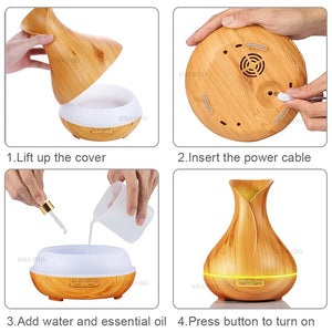 Essential Oil Diffuser & Humidifier For Ultrasonic Aromatherapy