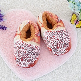 Baked Bread Plush Slippers