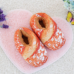 Baked Bread Plush Slippers