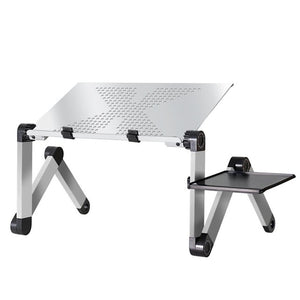 Adjustable Ergonomic Portable Aluminum Laptop Desk. (Mouse Pad Included)