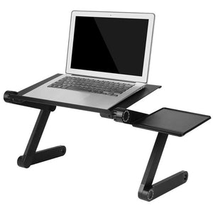 Adjustable Ergonomic Portable Aluminum Laptop Desk. (Mouse Pad Included)