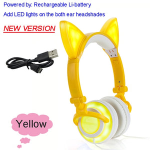 Cat Ear Headphones - With Glowing Ears