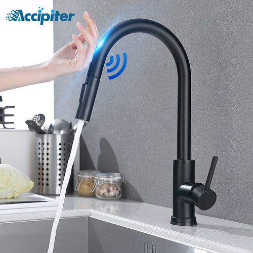 Smart Touch Sensor Pull-out Kitchen Faucet