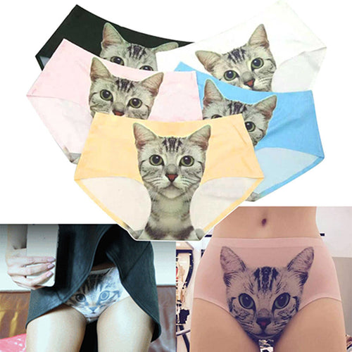 Womens 3d Print Cats Underwear