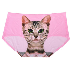 Womens 3d Print Cats Underwear