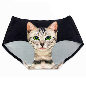 Womens 3d Print Cats Underwear