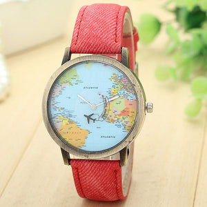 Voyager™  Unisex World-map Watch