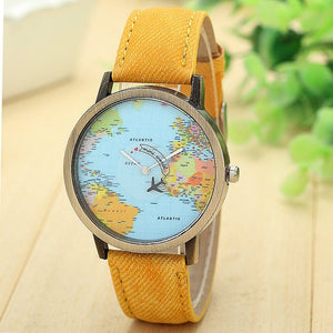 Voyager™  Unisex World-map Watch