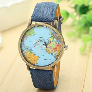 Voyager™  Unisex World-map Watch