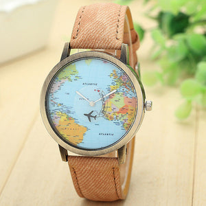 Voyager™  Unisex World-map Watch