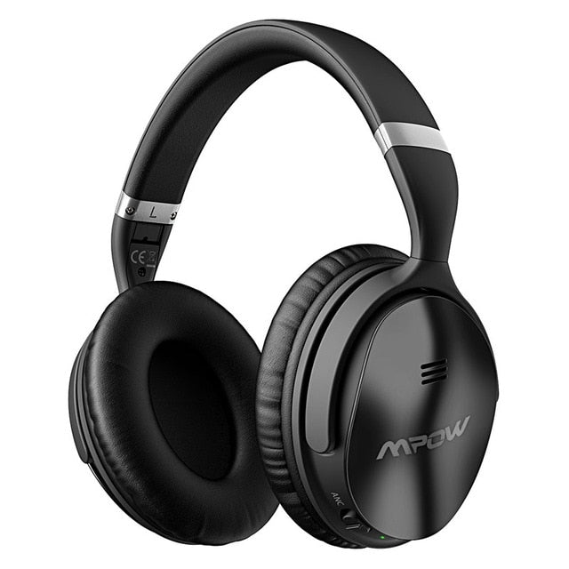 Active Noise Cancelling Headphones HiFi Stereo Comfortable Over Ear 18H Foldable Wireless Headset With Mic&Carrying Bag